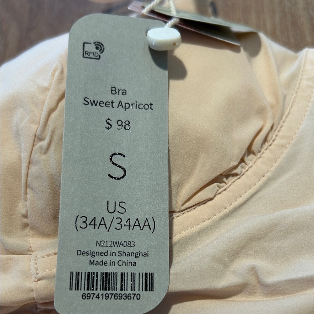 NWT Neiwai Ballet Ruched Bra Top Sweet Apricot Size Small 34A/34AA Reg. $98 - Picture 9 of 11